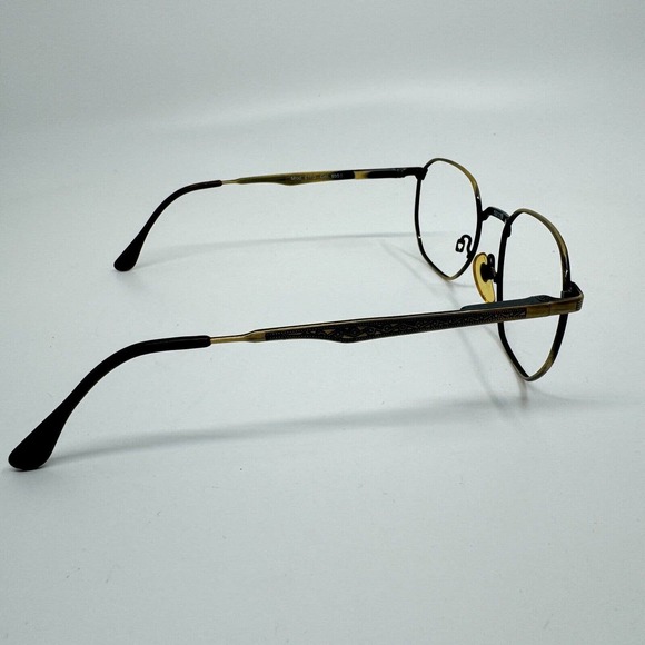 Marcolin Mod. 6160 Col. 855 Eyeglasses Frame 52-19-135 Vintage Gold Black H9408 - Picture 4 of 7